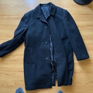 Dark gray London fog overcoat wool 44R